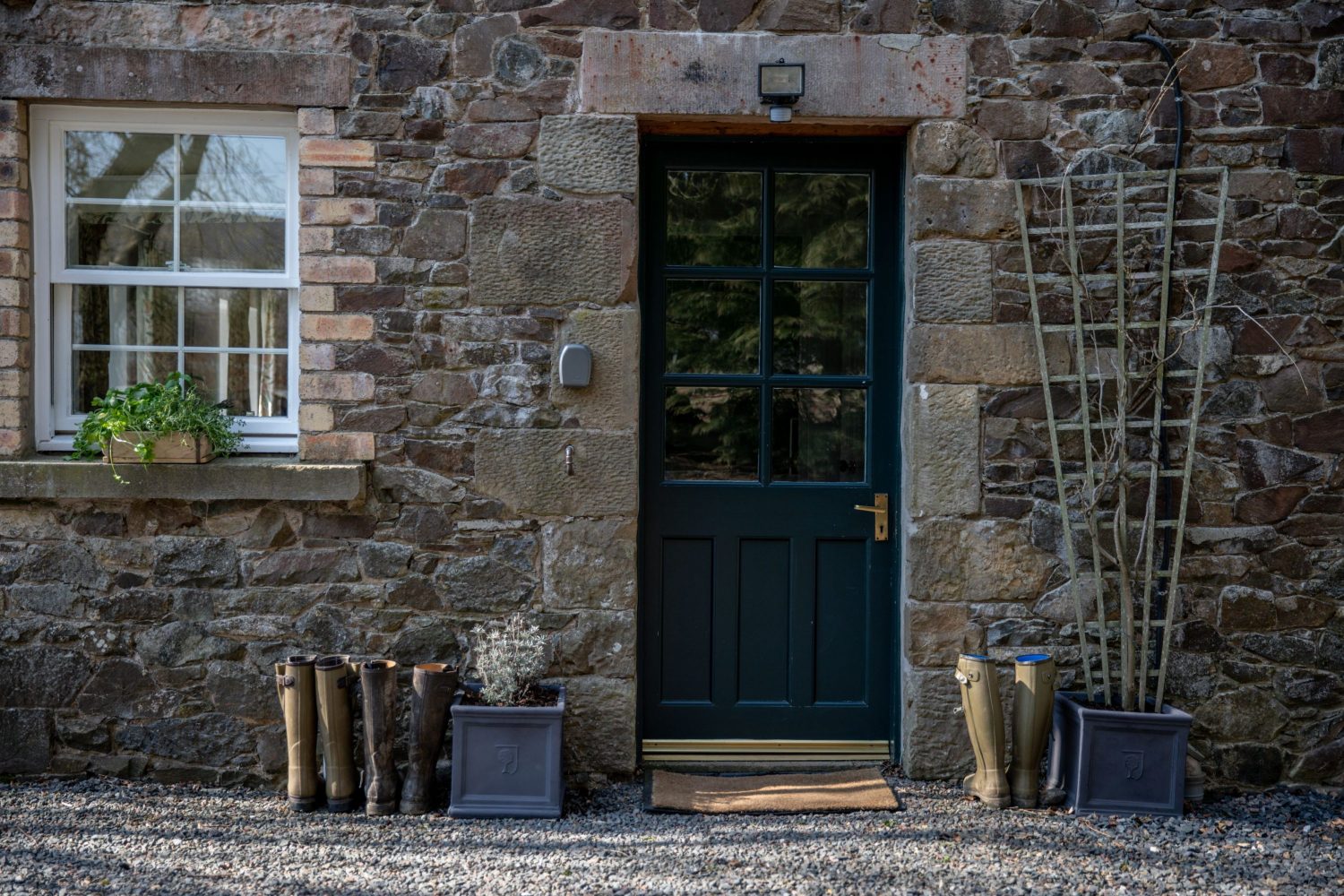 wellies at the door holiday cottage